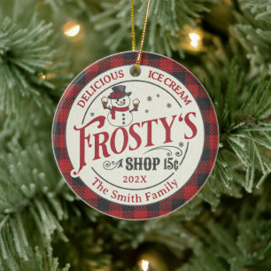 Gepersonaliseerde  Frosty's Ice Cream Keramisch Ornament