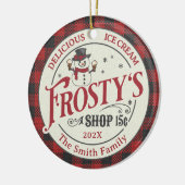 Gepersonaliseerde  Frosty's Ice Cream Keramisch Ornament (Links)