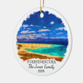 Gepersonaliseerde Fuerteventura Ornament, Spanje Keramisch Ornament (Links)