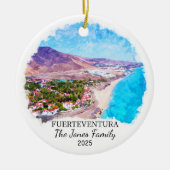 Gepersonaliseerde Fuerteventura Ornament, Spanje Keramisch Ornament (Voorkant)