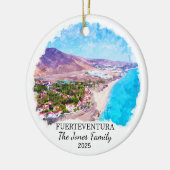 Gepersonaliseerde Fuerteventura Ornament, Spanje Keramisch Ornament (Links)