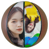 Gepersonaliseerde FullSize basketbal met foto (Verticaal)