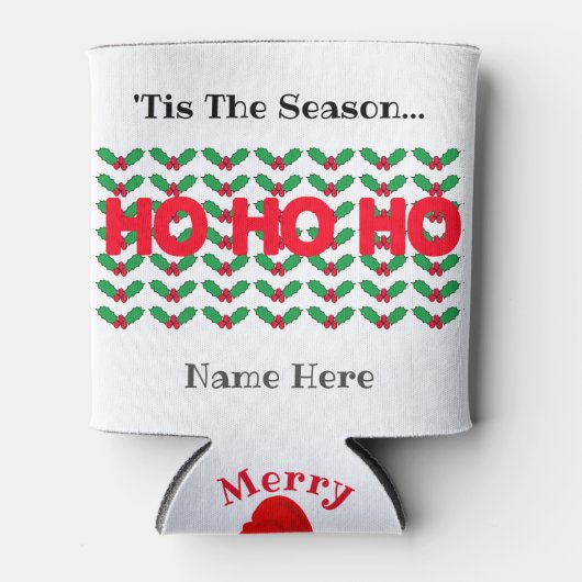 Gepersonaliseerde Fun Christmas Stubby Holder Blikjeskoeler (Voorkant)