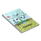 Gepersonaliseerde Fun Circus Children's Notitieboek (Rechterzijde)