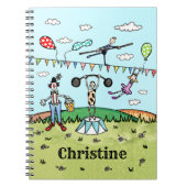 Gepersonaliseerde Fun Circus Children's Notitieboek (Voorkant)