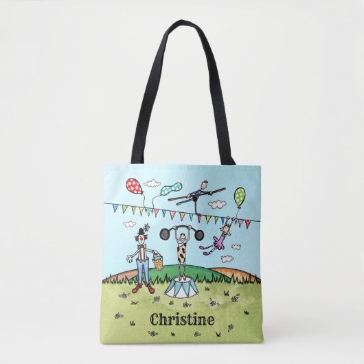 Gepersonaliseerde Fun Circus ThMED Tote Bag (Voorkant)