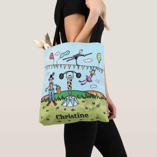 Gepersonaliseerde Fun Circus ThMED Tote Bag (Dichtbij)