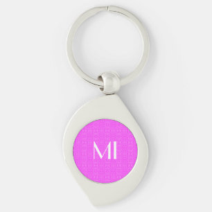 Gepersonaliseerde Fun Elegant Abstract Roze Patroo Sleutelhanger
