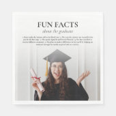 Gepersonaliseerde Fun Facts Afstuderen Servet (Voorkant)