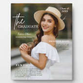 Gepersonaliseerde Fun Facts Foto Afstuderen Fotoplaat (Voorkant)