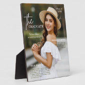 Gepersonaliseerde Fun Facts Foto Afstuderen Fotoplaat (Zijkant)