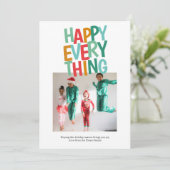 Gepersonaliseerde Fun-fotoHappy Alles Kerstmis Feestdagenkaart (Staand voorkant)