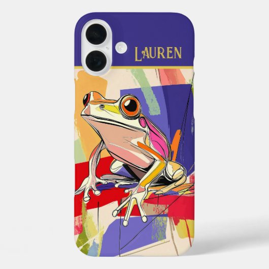 Gepersonaliseerde Fun Frog Art Case-Mate iPhone Case (Achterkant)