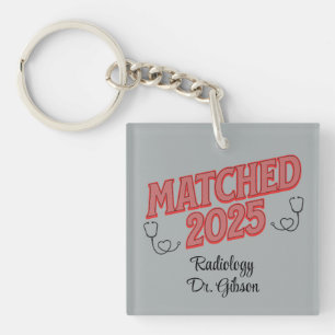 Gepersonaliseerde Fun Matched 2025 Residency Speci Sleutelhanger