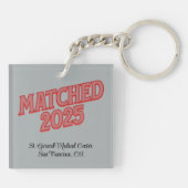 Gepersonaliseerde Fun Matched 2025 Residency Speci Sleutelhanger (Achterkant)
