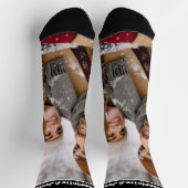 Gepersonaliseerde Fun Novelty Foto en Tekst Sjablo Sokken (Top)