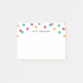 Gepersonaliseerde Fun Oranje Roze Blauwgroen Confe Post-it® Notes