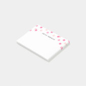 Gepersonaliseerde Fun Pink Confetti Post-it® Notes (Schuin)