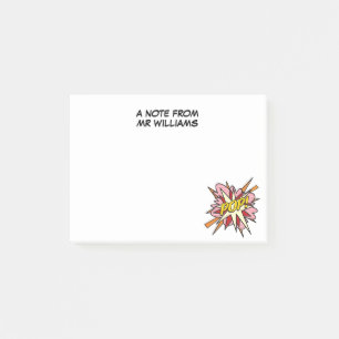 Gepersonaliseerde Fun Retro Comic Book Pop Art Post-it® Notes