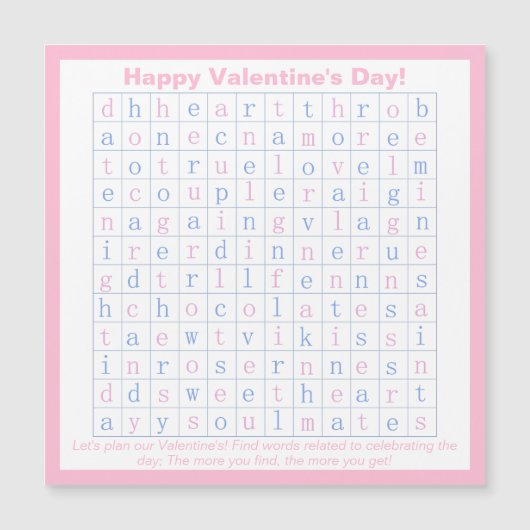 Gepersonaliseerde Fun, Roze Valentijnsdag Woord Pu (Voorkant)