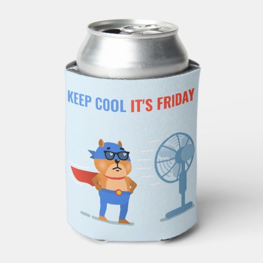 Gepersonaliseerde Fun Superhero Quote Humor Blikjeskoeler (Blikje Voorkant)