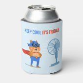 Gepersonaliseerde Fun Superhero Quote Humor Blikjeskoeler (Blikje Achterkant)