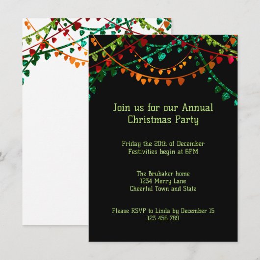 Gepersonaliseerde Fun Uniek Kleurrijk Kerstfeest Kaart (Voorkant / Achterkant)