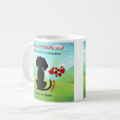 Gepersonaliseerde Fun Vaderdag Gift Dog Dad Koffiemok (Voorkant links)
