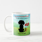 Gepersonaliseerde Fun Vaderdag Gift Dog Dad Koffiemok (Links)