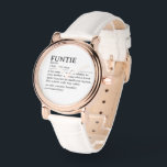 Gepersonaliseerde Functie Definitie Quote Horloge<br><div class="desc">Dit Funtie definitie citaat ontwerp is de perfecte manier om de speciale band die je zus deelt met je kind als een "Fun Tante" te vieren. Dit ontwerp is niet alleen iets dat haar leven opfleurt, maar ook de unieke vreugde en liefde die ze je familie brengt. Of het nu...</div>