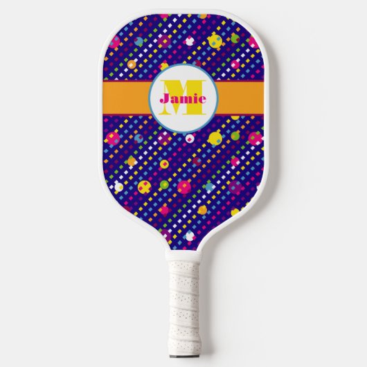 Gepersonaliseerde Funky Circles en het Patroon van Pickleball Paddle (Voorkant)