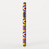 Gepersonaliseerde Funky Circles Pattern on Yellow Case-Mate iPhone Case (Achterkant/rechts)