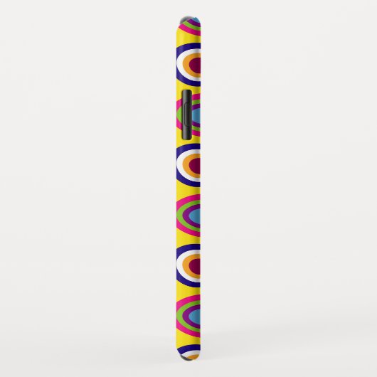 Gepersonaliseerde Funky Circles Pattern on Yellow Case-Mate iPhone Case (Achterkant/rechts)