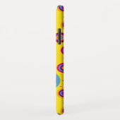 Gepersonaliseerde Funky Circles Pattern on Yellow  Case-Mate iPhone Case (Achterkant/rechts)