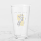 Gepersonaliseerde Funky Cool Giraffe Funny Verjaar Glas (Achterkant)