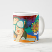 Gepersonaliseerde Funky Verjaardag Mok – Retro Afr (Voorkant rechts)