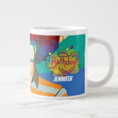 Gepersonaliseerde Funky Verjaardag Mok – Retro Afr (Rechts)