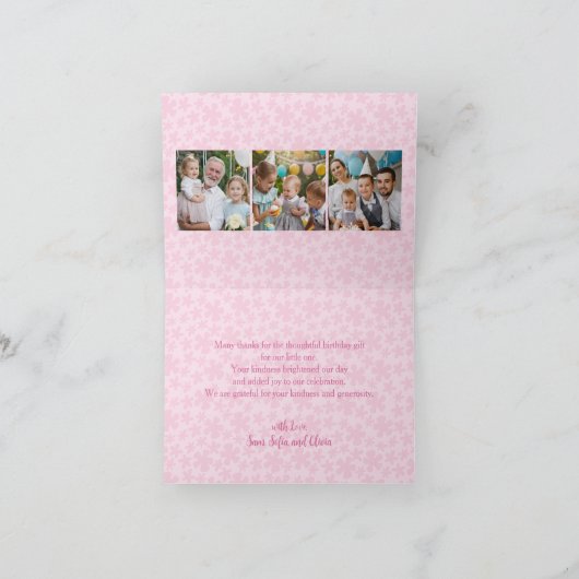 Gepersonaliseerde Funny baby gezicht dank u kaart (Binnen)