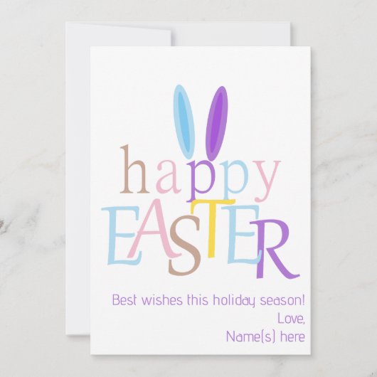 Gepersonaliseerde Funny Bunny Happy Easter Wish Pa Feestdagenkaart (Voorkant)