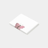 Gepersonaliseerde Funny Butterfly Cartoon Post-it® Notes (Schuin)