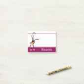 Gepersonaliseerde Funny Cheeky Monkey Post-it® Notes (Op bureau)