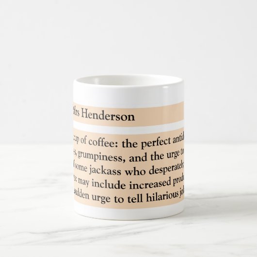 Gepersonaliseerde Funny Coffee kennisgeving Mok (Center)