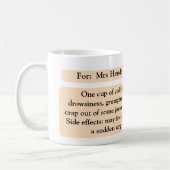 Gepersonaliseerde Funny Coffee kennisgeving Mok (Links)