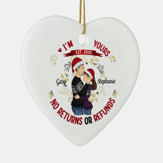 Gepersonaliseerde Funny Couple Ornament I'm Yours  (Rechts)