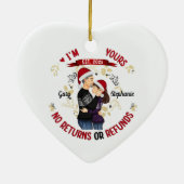 Gepersonaliseerde Funny Couple Ornament I'm Yours (Achterkant)