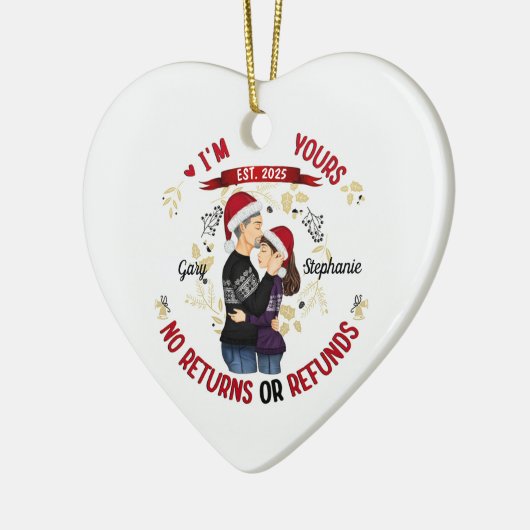 Gepersonaliseerde Funny Couple Ornament I'm Yours (Links)