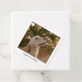 Gepersonaliseerde Funny Dog Afbeelding Christmas F Bedankjes Labels (In situ)