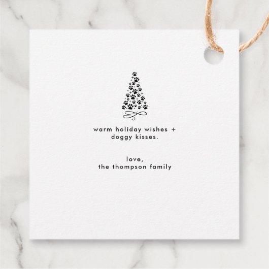 Gepersonaliseerde Funny Dog Afbeelding Christmas F Bedankjes Labels (Achterkant)