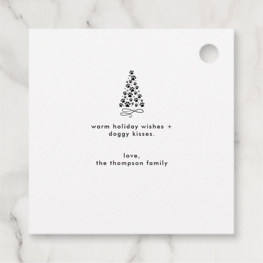 Gepersonaliseerde Funny Dog Afbeelding Christmas F Bedankjes Labels (Achterkant)