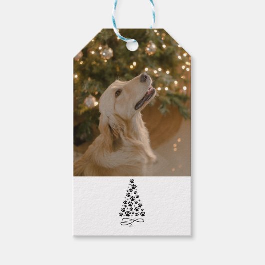 Gepersonaliseerde Funny Dog Afbeelding Christmas F Cadeaulabel (Voorkant)